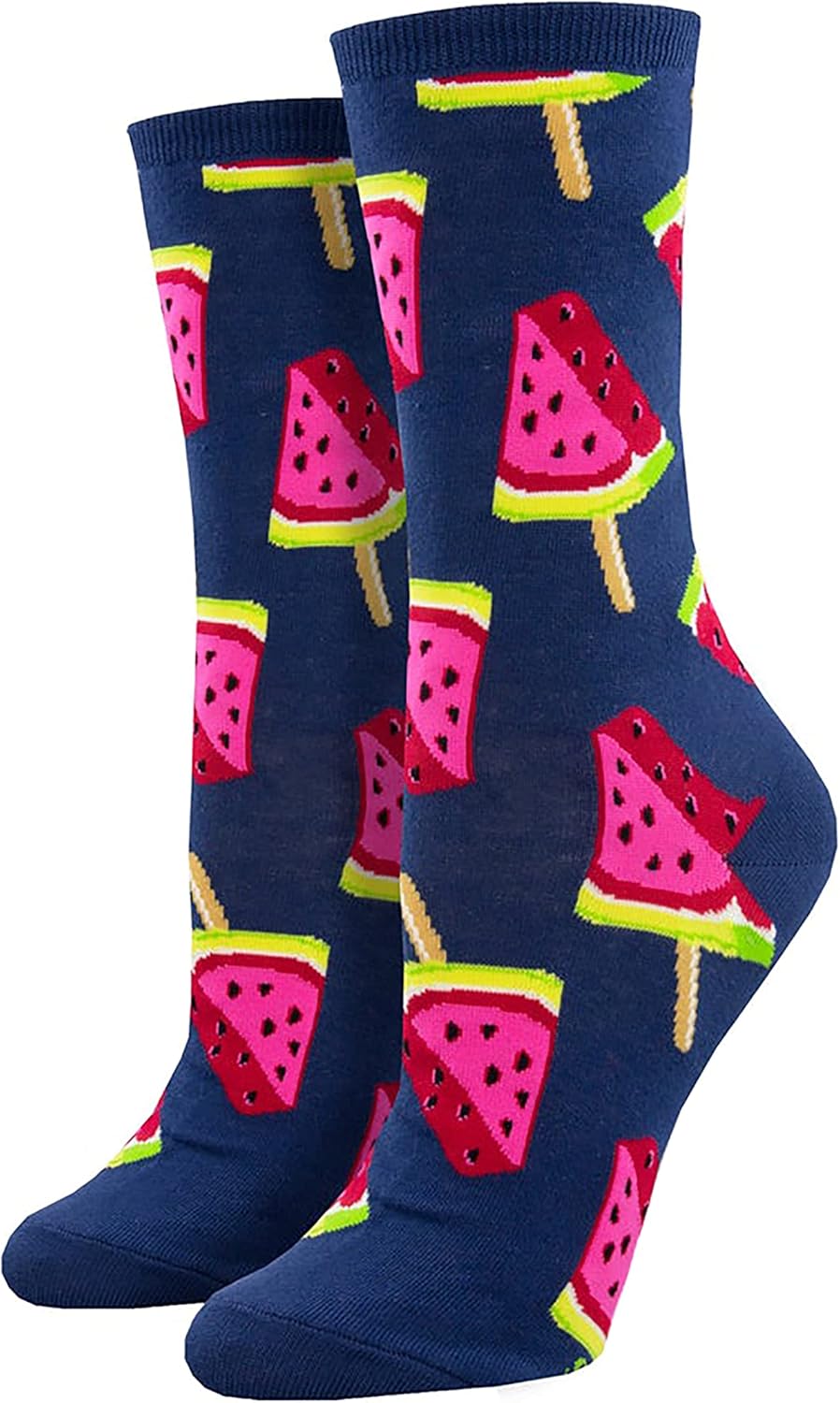 Medias Socksmith Sandía Mujer Azul Marino Algodón