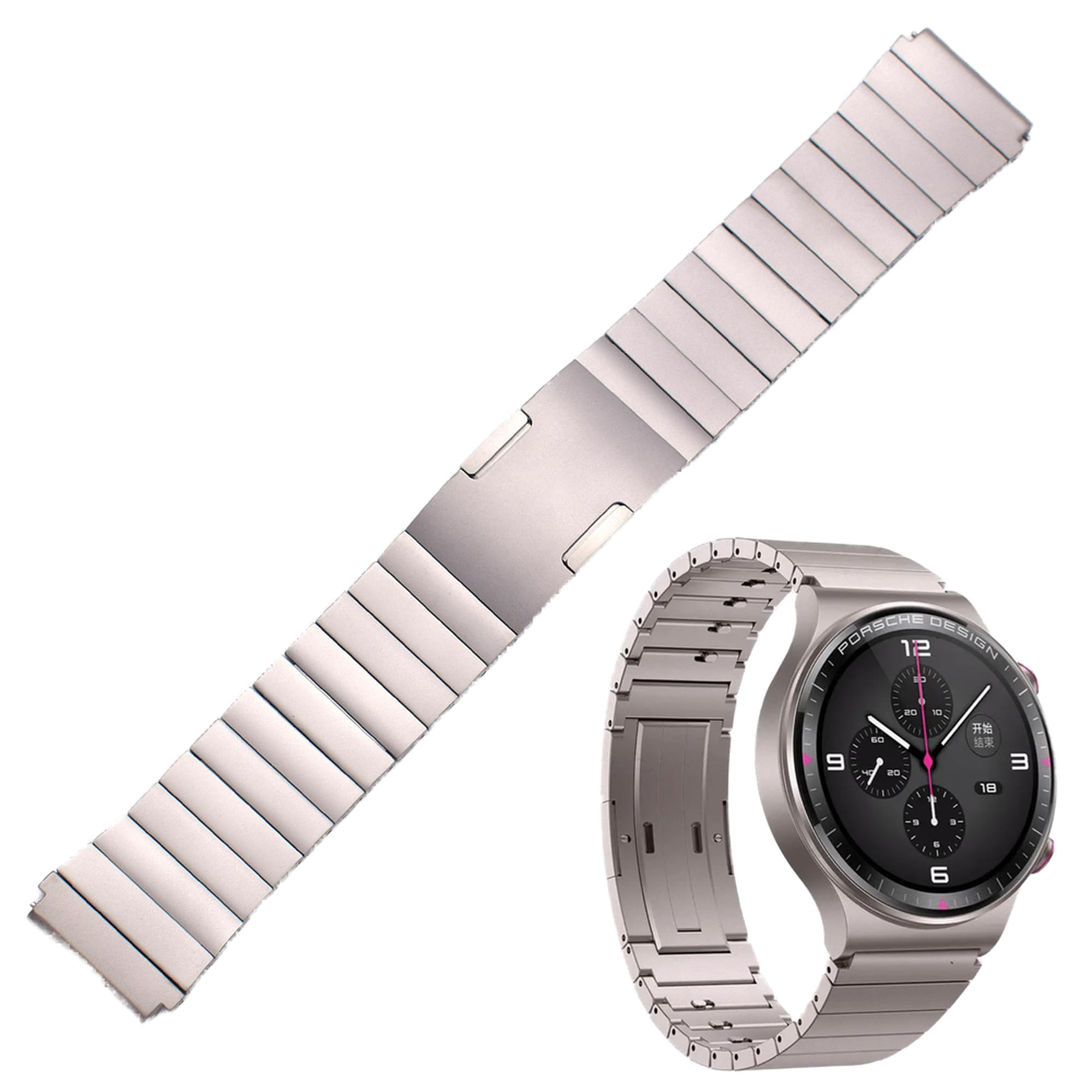 THEAGEStrap Compatible with Huawei Watch 3/3pro GT 46mm/GT2 Pro/GT2 46mm, 22mm Titanium Replacement Strap for Samsung Galaxy Watch 46mm/Galaxy watch 3 45mm/Gear S3 Metal Band