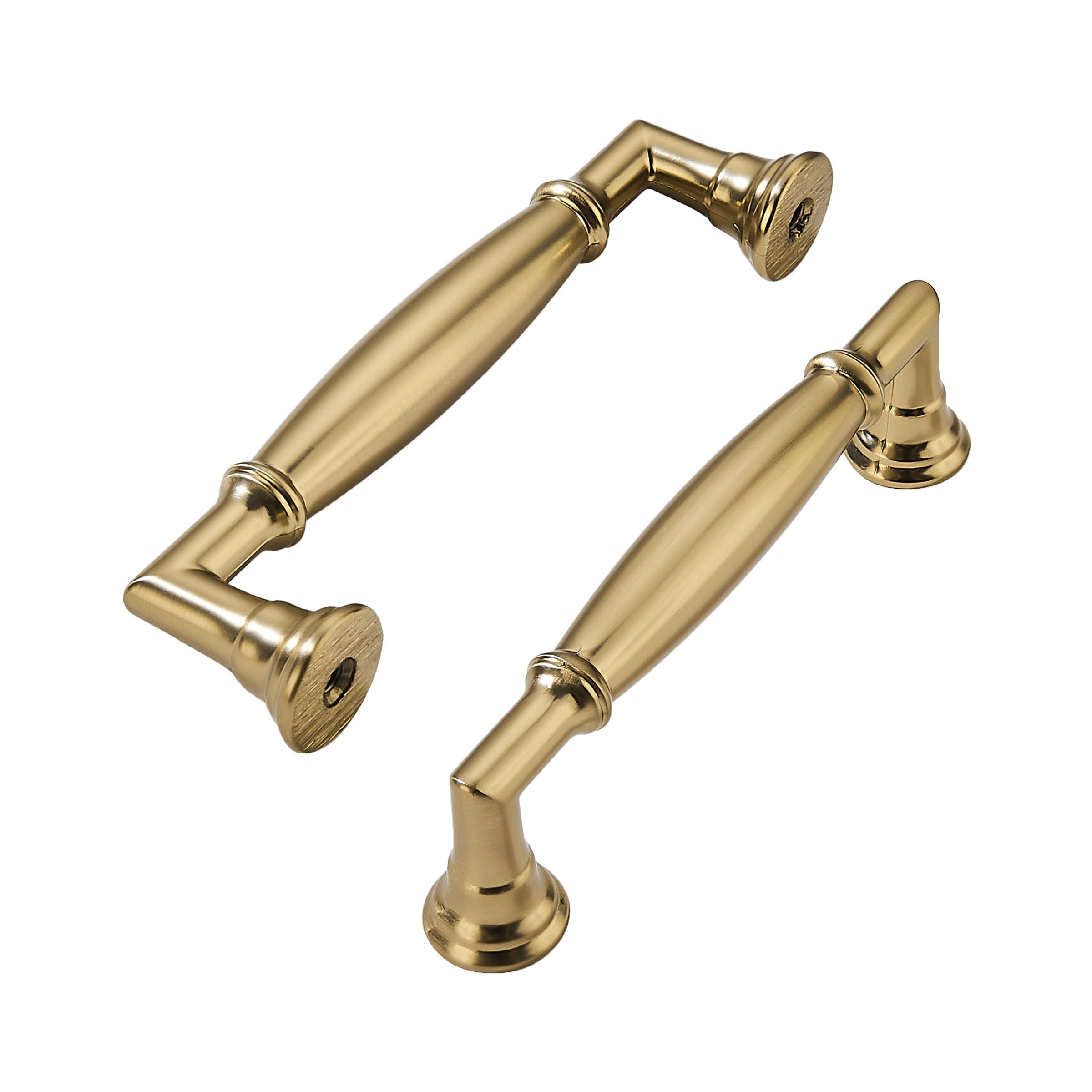 Haliwu 4 Pack Gold Cabinet Knobs Dresser Drawer Knobs Brushed Brass - View #8