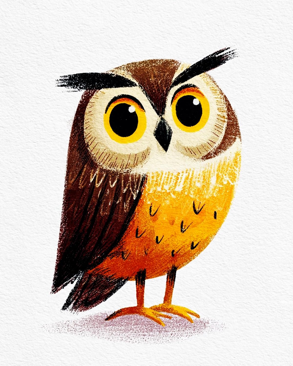 LIUBAISHI Paint by Numbers for Adults – Large 16x20 Canvas | Wall Art Decor for Bedroom, Stress Relief Painting Kit, Hobby Set with Brushes and Paints-Round-Eyed Little owl