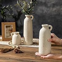 Vista 15 de Juego de jarrones de cerámica, jarrones de flores para decoración del hogar, decoración moderna de granja, centros de mesa de sala de estar, cocina