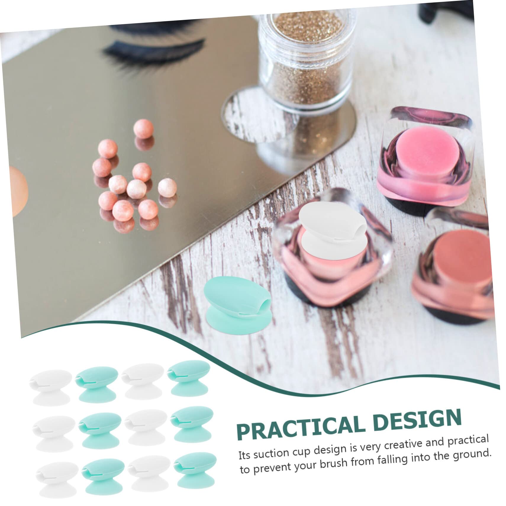 FRCOLOR 60pièces Housses De Pinceaux Silicone Pour De Pinceaux à Lèvres Anti-poussière Et Réutilisables Couleur Transparente Et Verte Convient Plupart