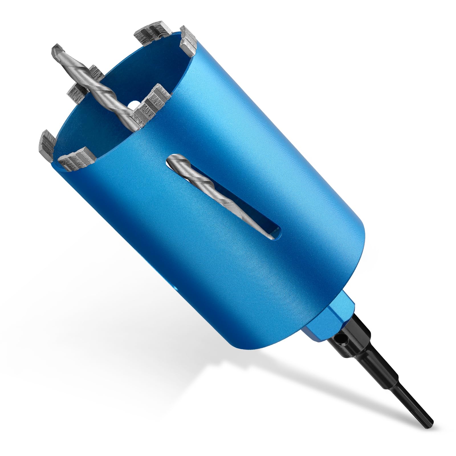 M22 Corona Perforadora Diamante Ø110mm con Adaptador SDS Plus, Broca Sierra | Profesional Sierra Corona Longitud Total 200 mm, Atraviesa Armaduras ≥25mm, Broca Núcleo para Hormigón, Piedra, Paredes
