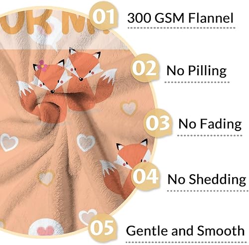Miniatura 52 de Manta de zorro personalizada con nombre para niñas y niños, suave, mullida y acogedora, manta tamaño regazo de 30 x 40 pulgadas, para sofá, oficina