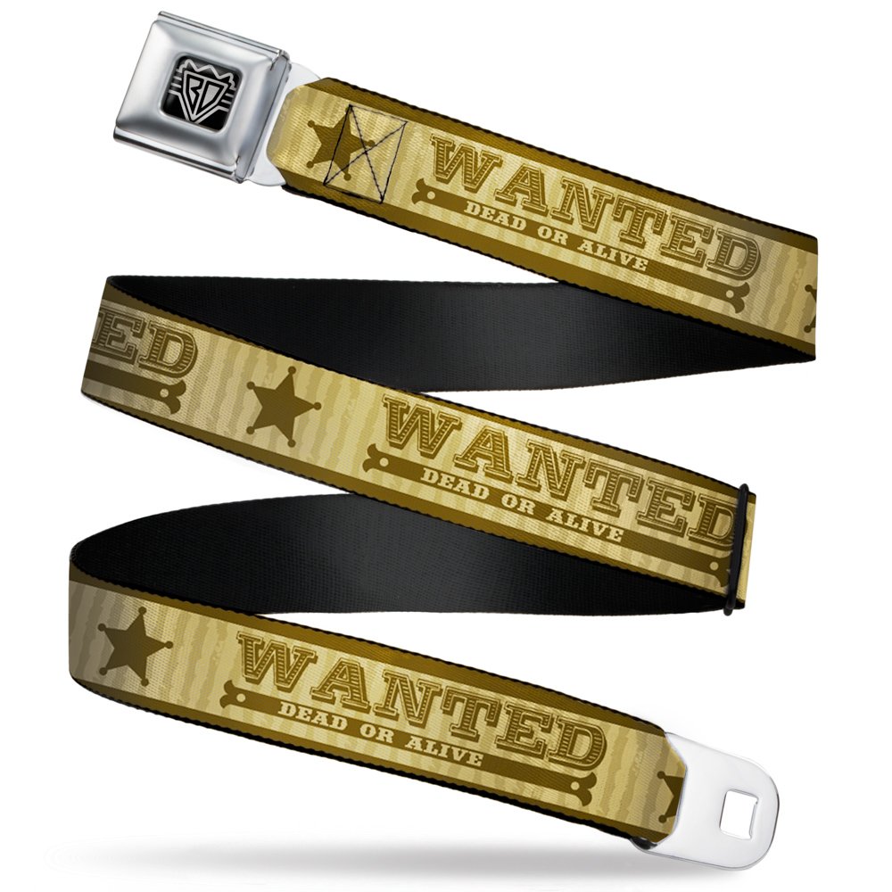 Cinturón de seguridad Buckle-Down Wanted de 1 pulgada para pantalones ajustables 8