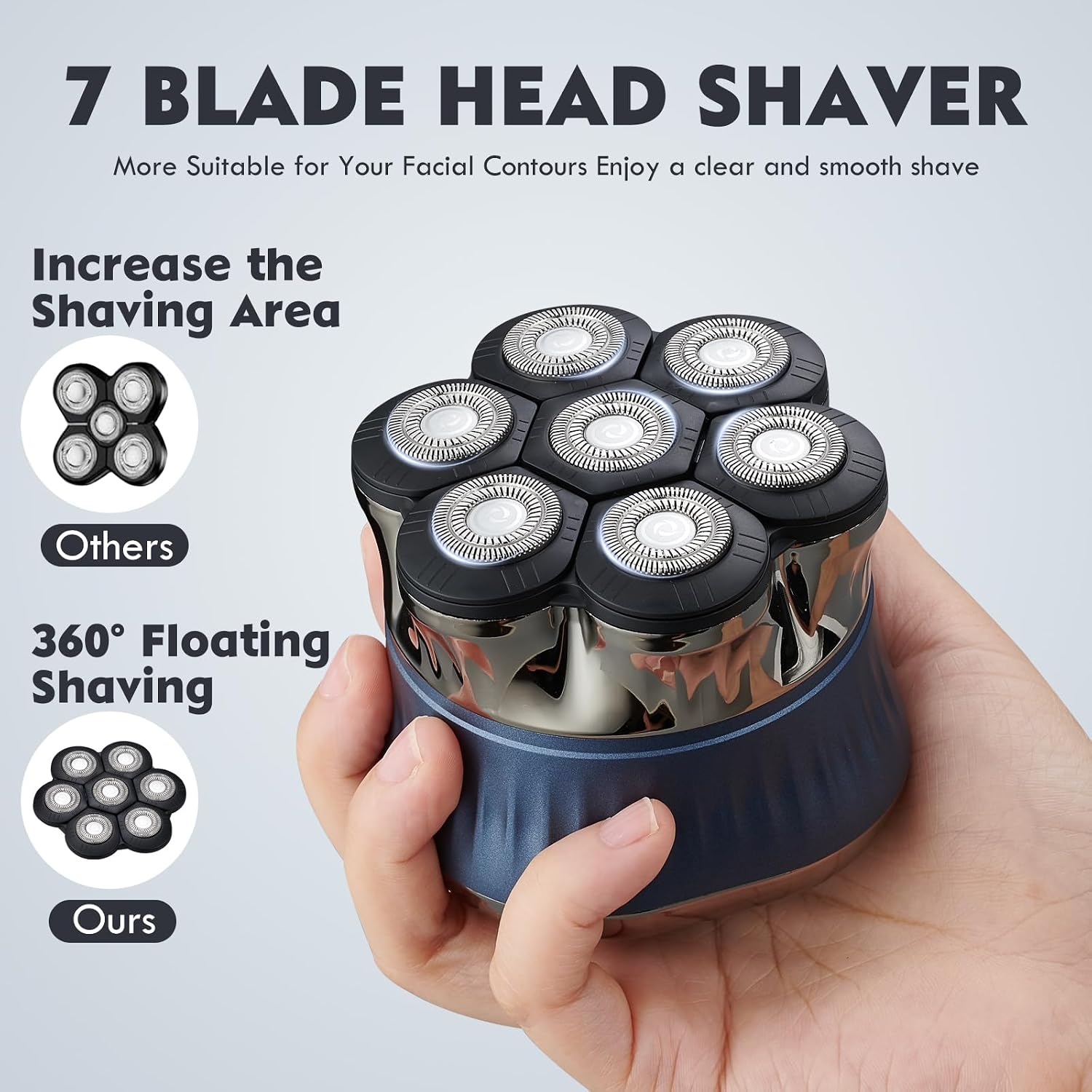Head Shavers for Men for Bald Head Skull Shaver Head Shaver Razors for Men Beard TrimmerMen Beard Grooming Kit forMen Ideal for Travel Gifts