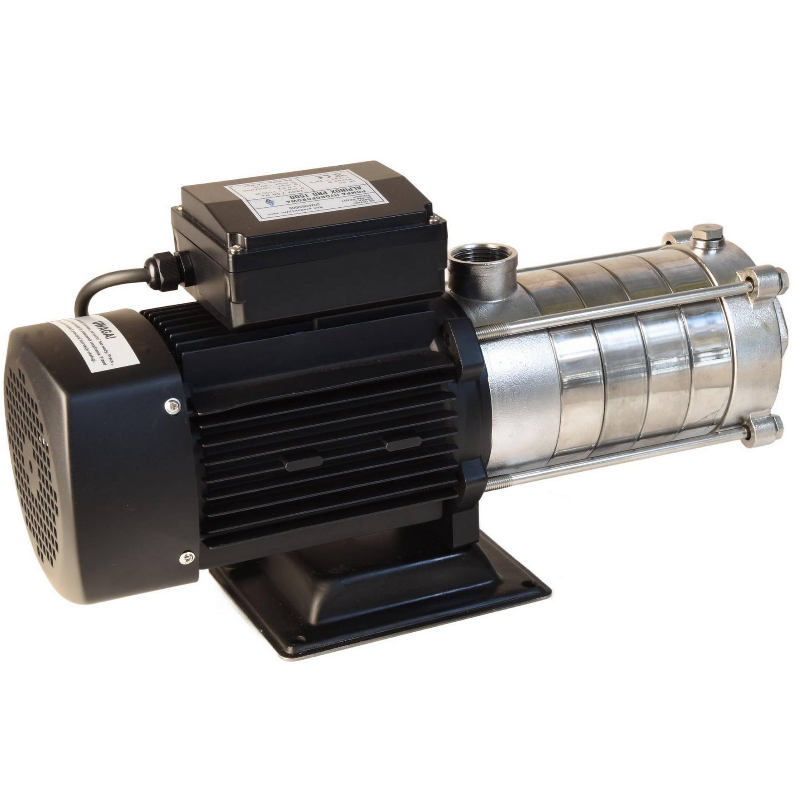 Wasserpumpe ALPINOX PRO 1500 (1100 W, 7800 l/h Förderleistung, 50m Förderhöhe)- für Sauberes Wasser Hauswasserwerk Gartenpumpe PREMIUM Bewässerungspumpe Regenwasserpumpe (ALPINOX PRO 1500)
