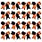 16PCS 8 Large Cheer Hair Bows Ponytail Holder Elastic Band Handmade for Cheerleading Teen Girls College Sports (Black/Orange, 1 Count (Pack of 16))