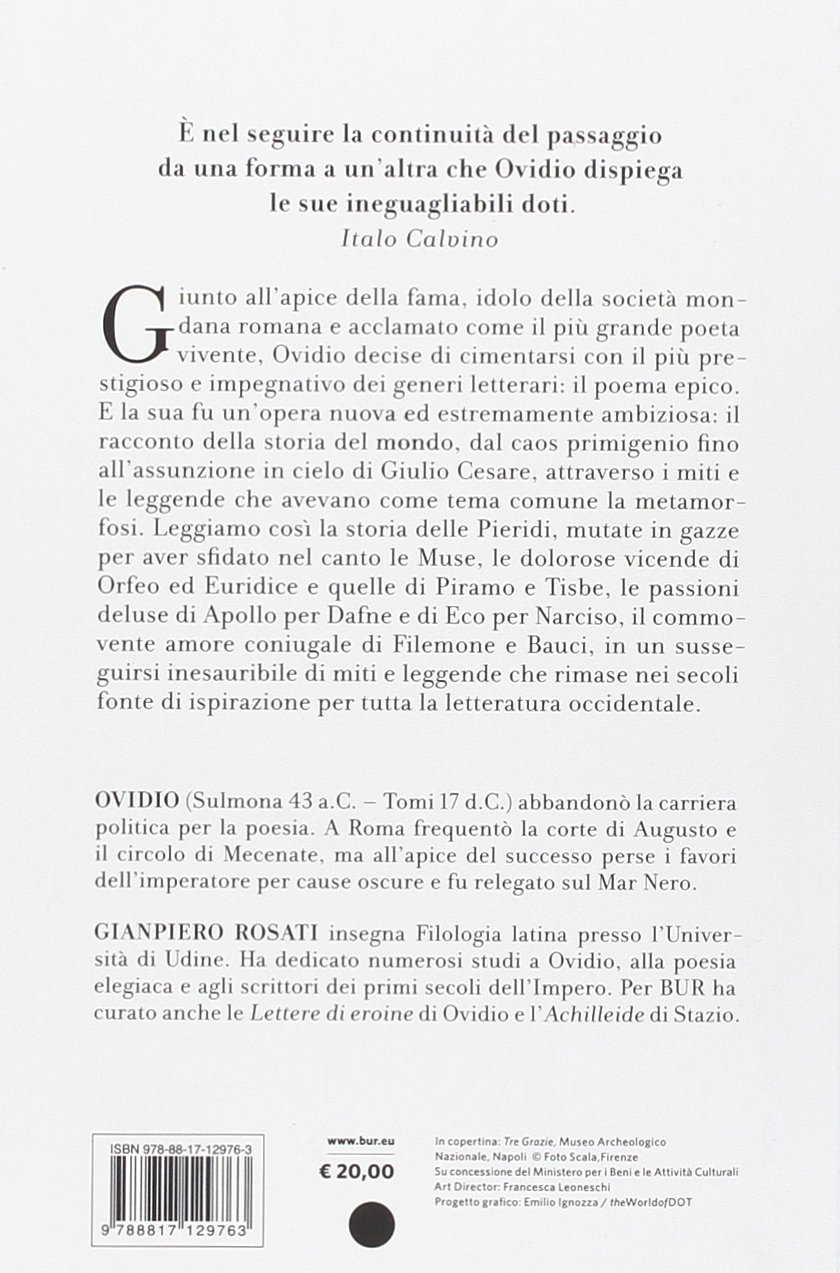 Le metamorfosi (BUR Classici greci e latini, Band 976)