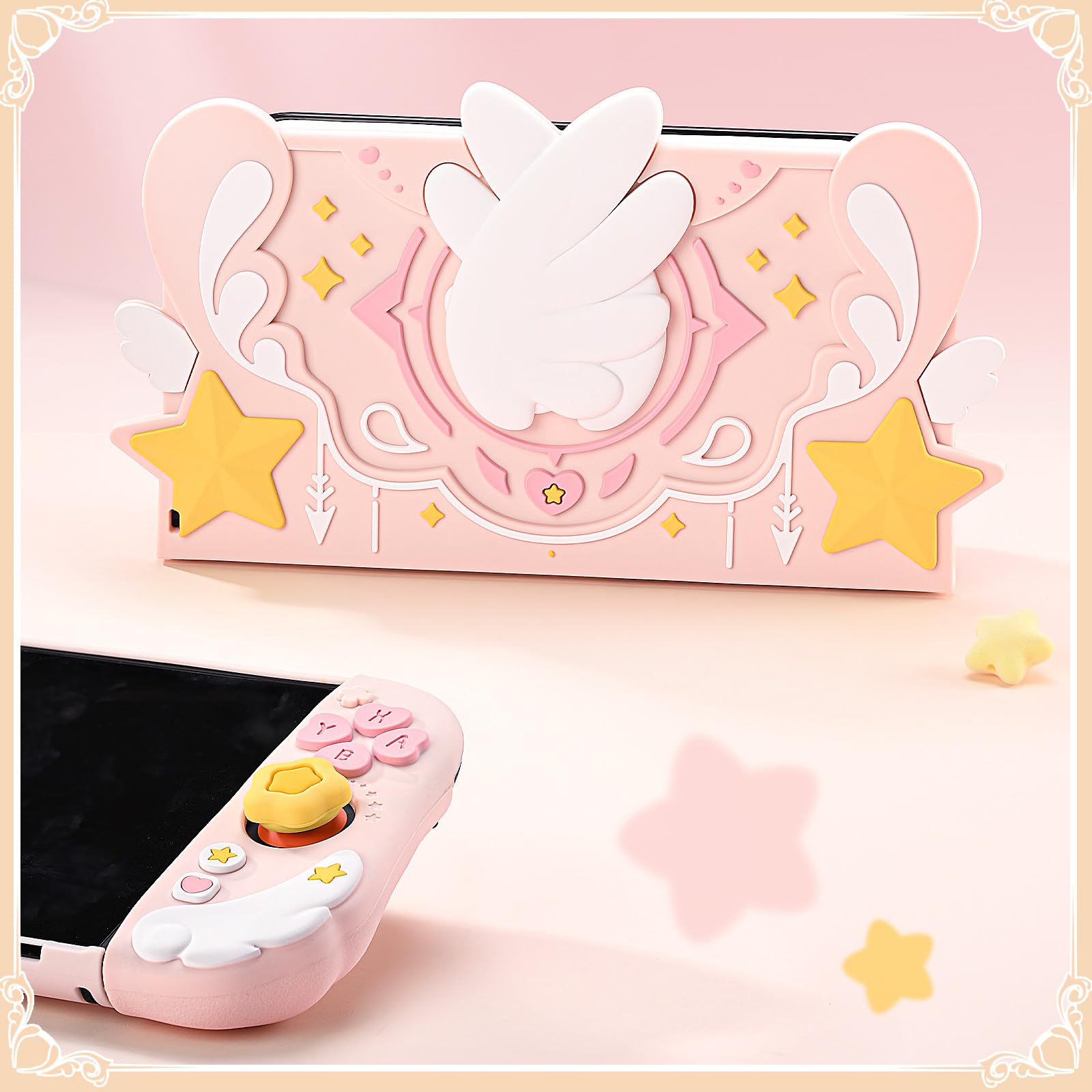 GeekShare Anti Scratch Switch 2 Dock Cover Skin – Weiche Silikon-Frontplatte für Switch 2 Dock – DIY-Ersatzschale, kompatibel mit Switch 2 Charging Dock