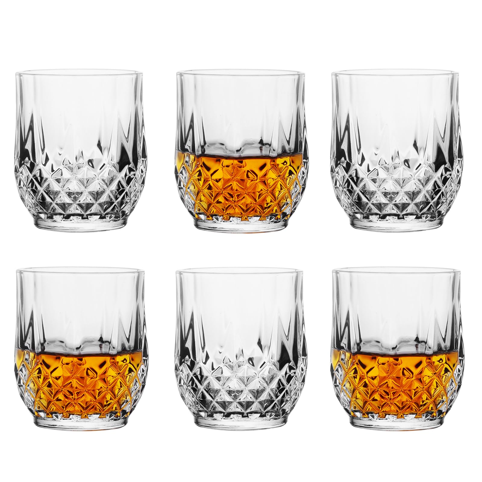 Juego de 6 mini vasos de chupito de 3 onzas, vasos de tequila, vasos de chupito bonitos, vasos de chupito transparentes, vasos de jerez, degustación
