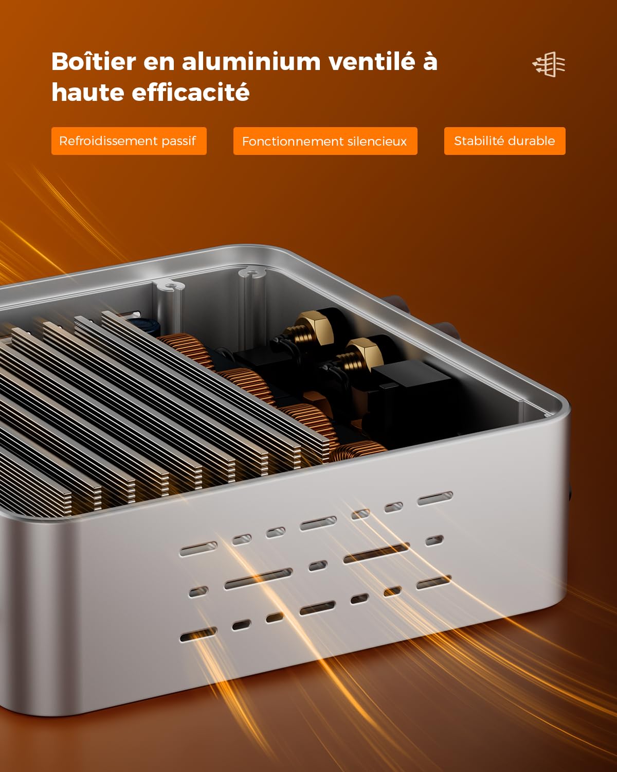 Qlearsoul HiCore H2 Amplificateur stéréo Hi-Fi Bluetooth 5.4 — TI TPA3255 Classe D, 100 W x2 (@ 4Ω), mode BT anti-détournement, hub 3 entrées RCA/AUX/BT pour haut-parleurs passifs, adaptateur 30 V/5 A