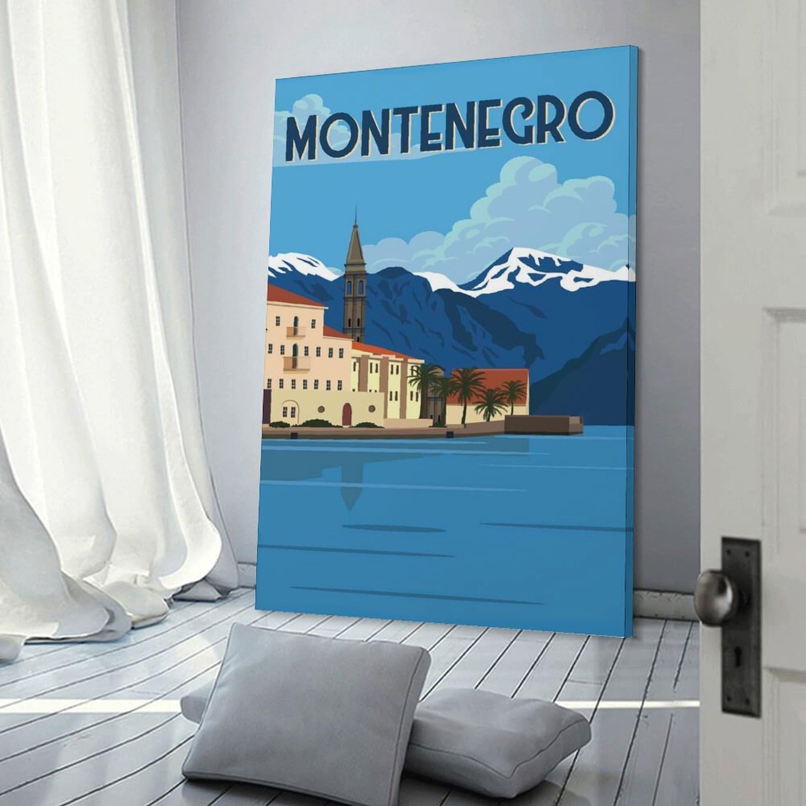Junmoney Montenegro Travel (2) Canvas Wall Decor 20x30inch(50x75cm), for Lounge, Bedroom Or Personal Spaces, A Wall Art Gift for Fresh Interiors