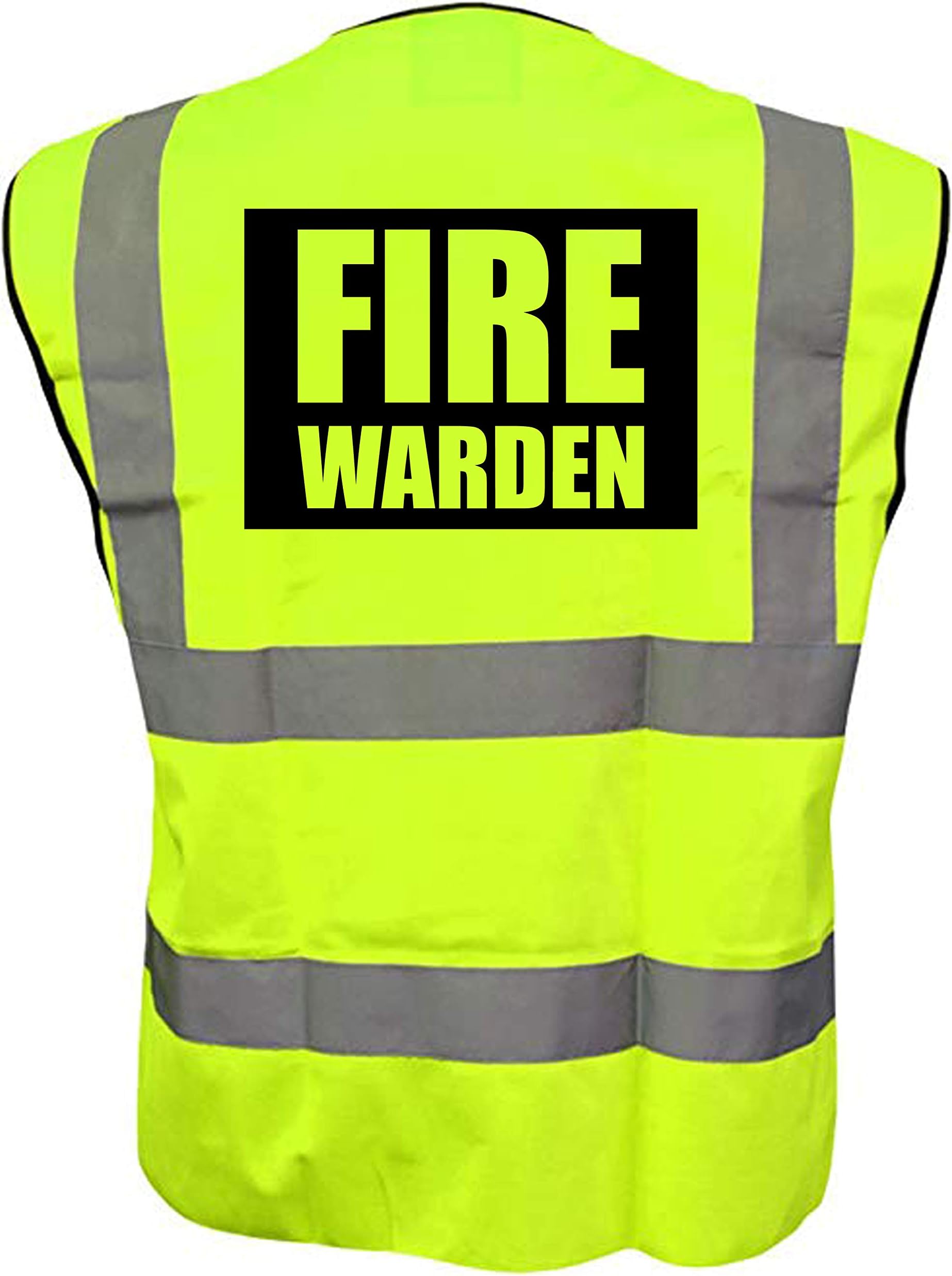 Expert Workwear Fire Warden Vest Hi Vis High Visibility Logo Printed Safety Viz Waistcoat