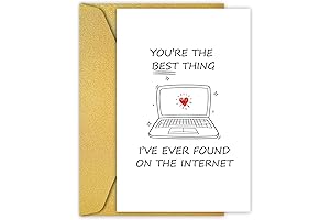 Funny Anniversary Card for Him Her, Romantic Online Dating Greeting Card