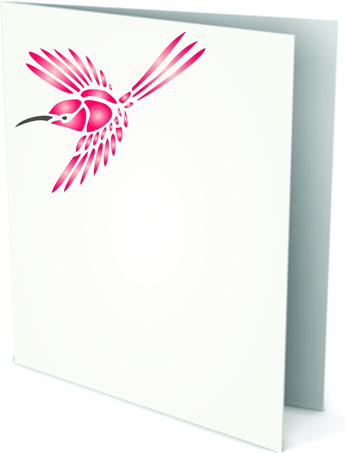 Hummingbird Stencil - 8 x 9cm (S) - Reusable Large Humming Bird Wall Stencil Template, XS - Image 5