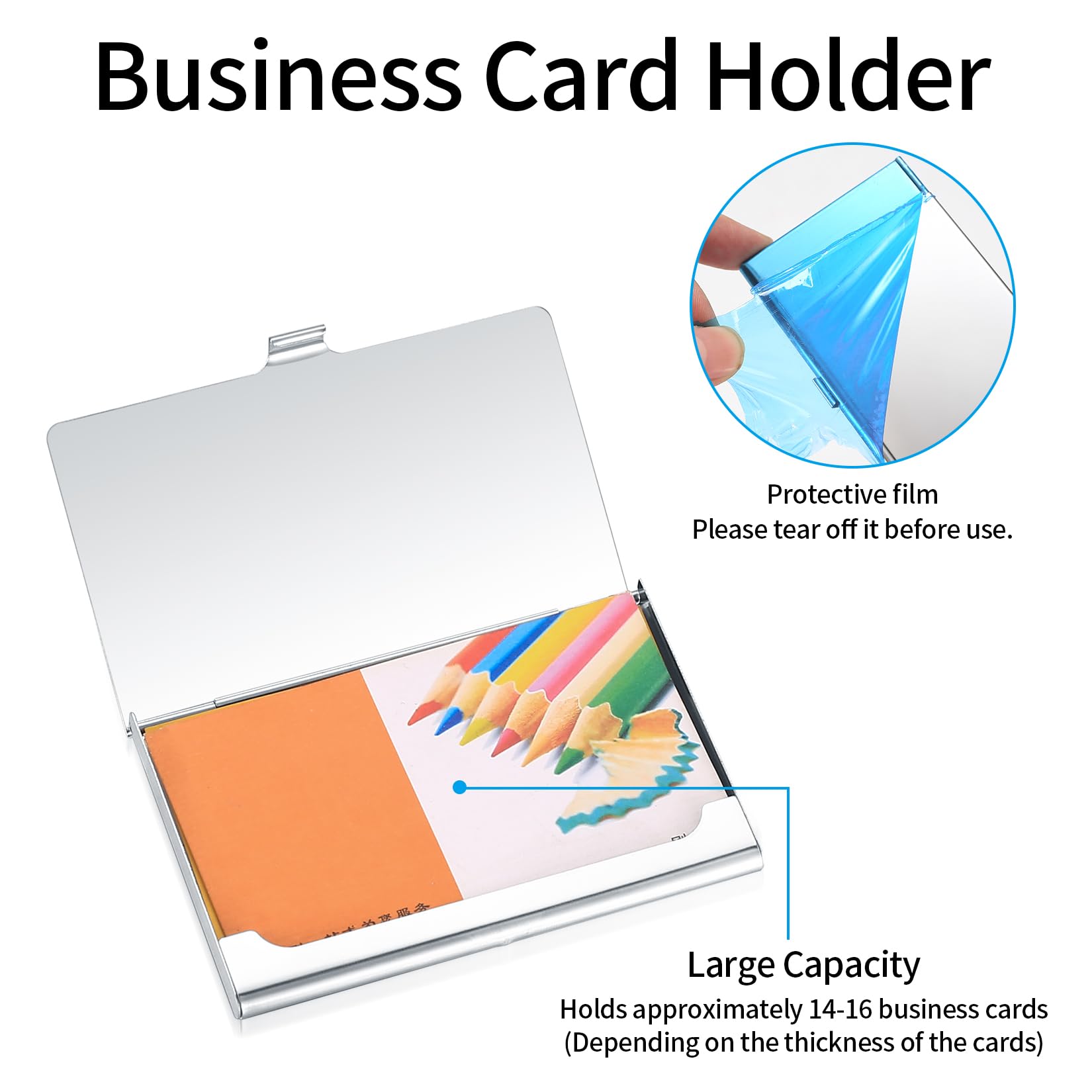 2 Pcs Porte-nom Étui Pour Cartes De Visite Portable Entreprise
