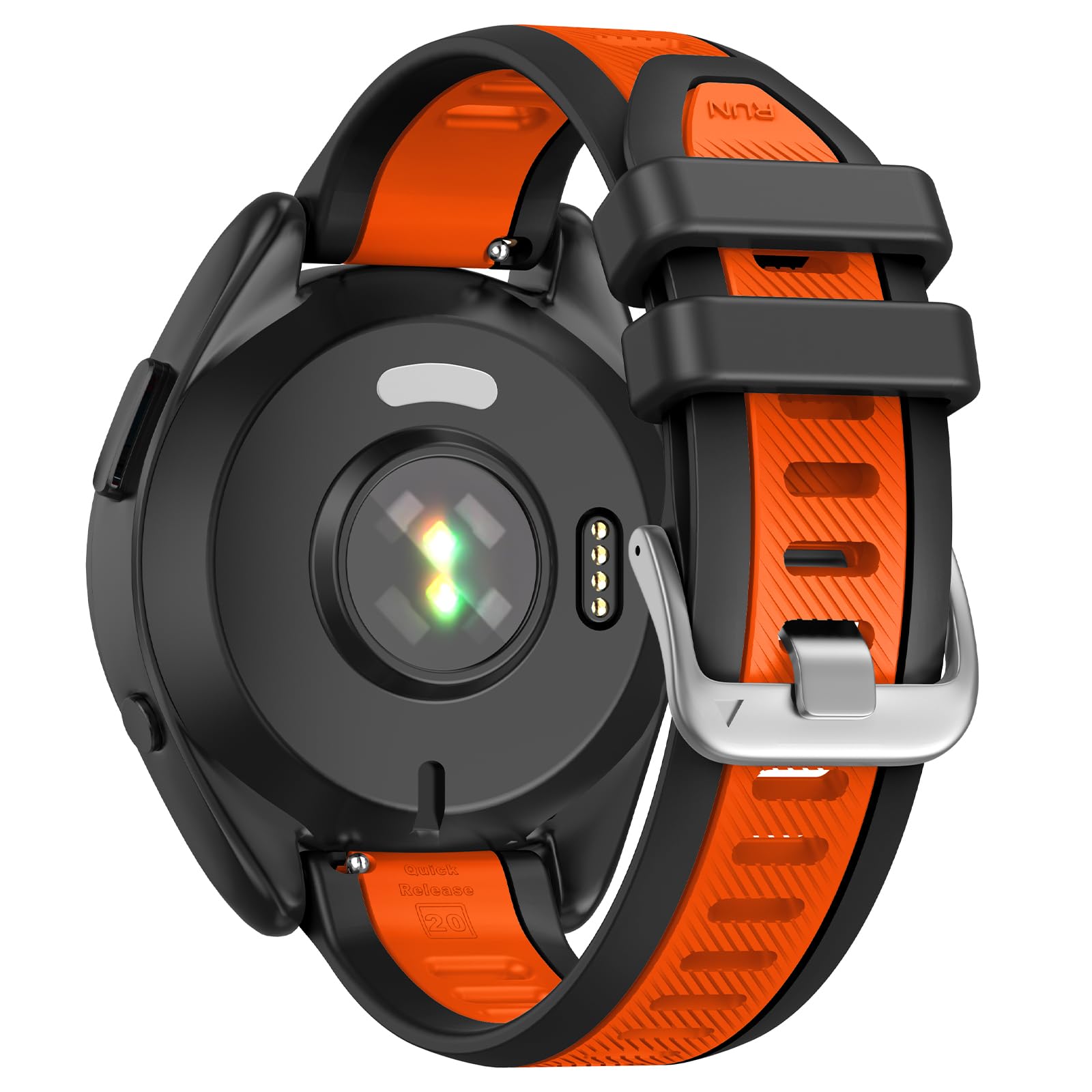U-LIMVE Watch Strap for Garmin Forerunner 165/Forerunner 245/Forerunner 645/Vivoactive 5/Vivoactive 3/Venu 2 plus/Venu SQ 2, 20mm Quick Release Silicone Replacement Band