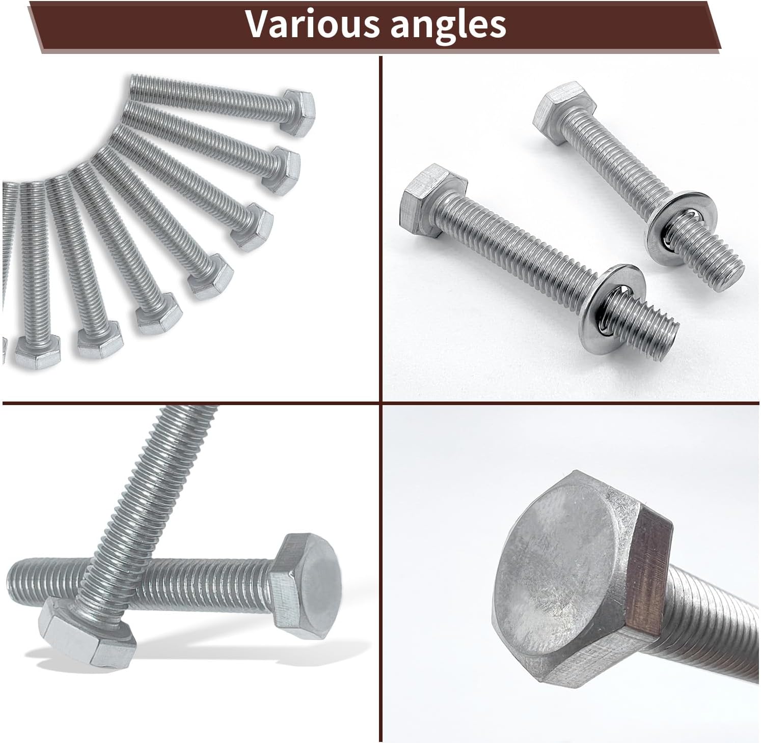 Exhaust Mainfold Bolt Kit Compatible with Ford F250 F350, 8 Pack Stainless Steel Bolt Screw Kit Fit for 1994-2003 7.3L Powerstroke Diesel Engine