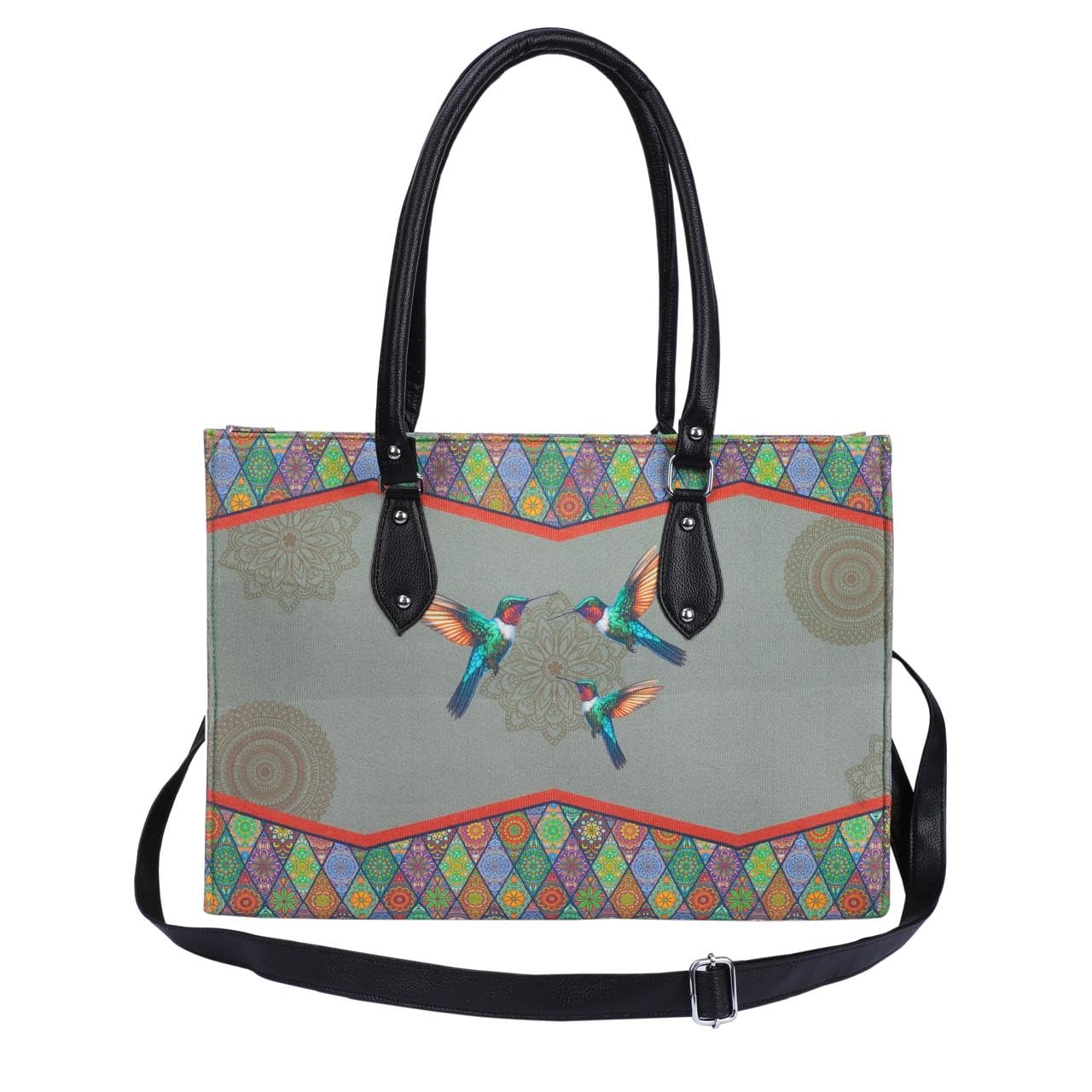 Laptop Bag for Women Waterproof Lightweight Cotton Canvas,Leather 15.6 Inch Computer Tote Bag Business Office Bag Large Capacity Handbag Shoulder Bag Professional Office Work Printed Bag (B0D7TFDCLJ) Amazon Price History, Amazon Price Tracker