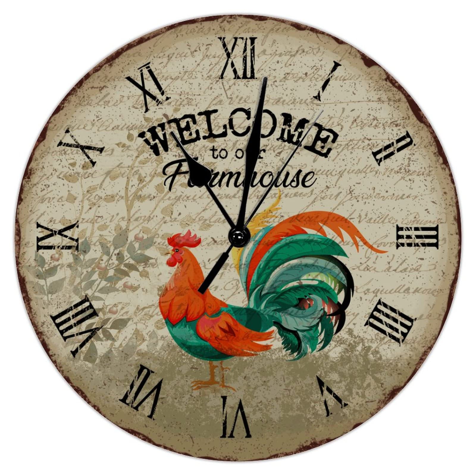 Horloge murale silencieuse à piles 38 cm pour salon et bureau