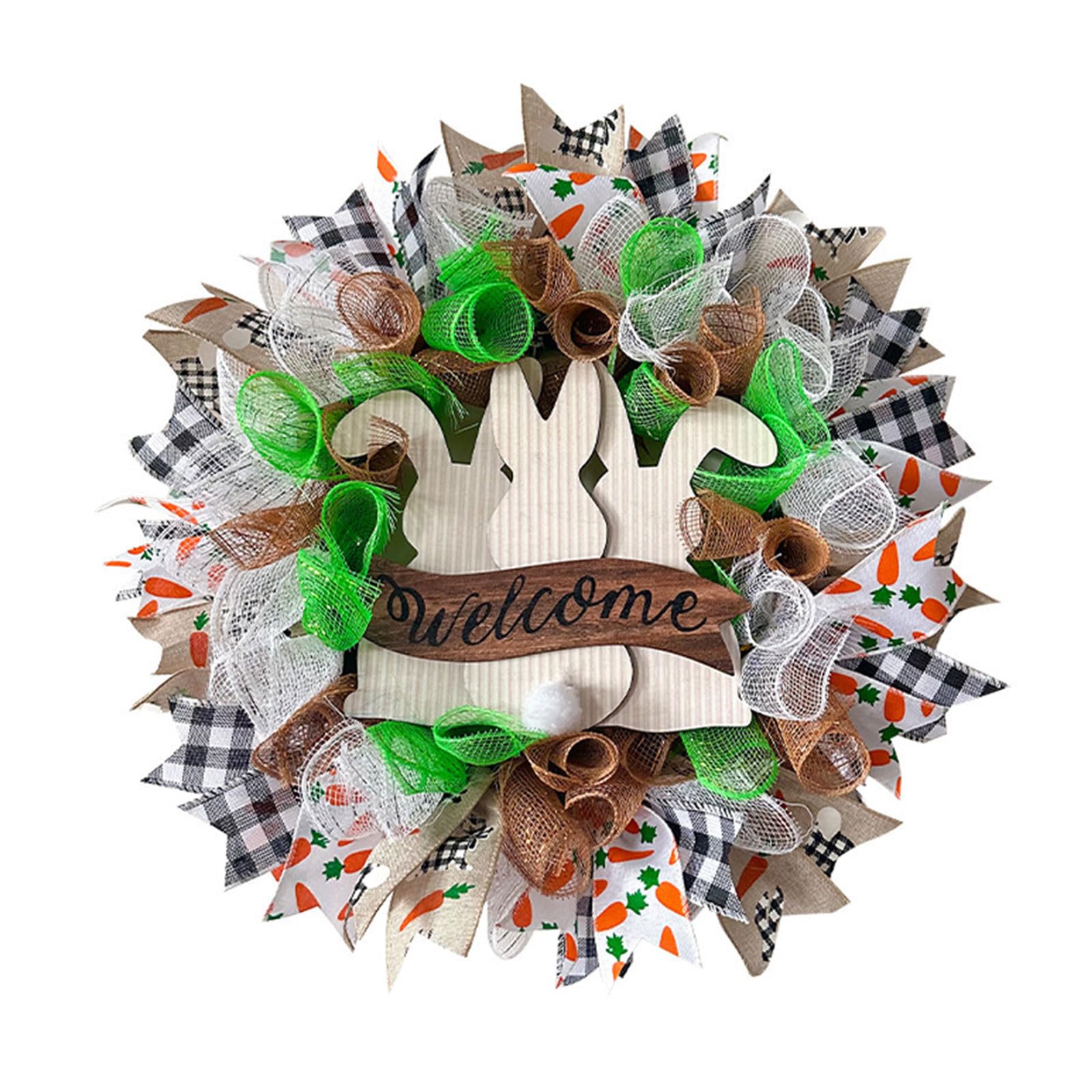 Kalttoy Wreath Garlands with Silk Ribbon Flowers Create a Festive Atmosphere for the Holiday Season Easter Party Supplies