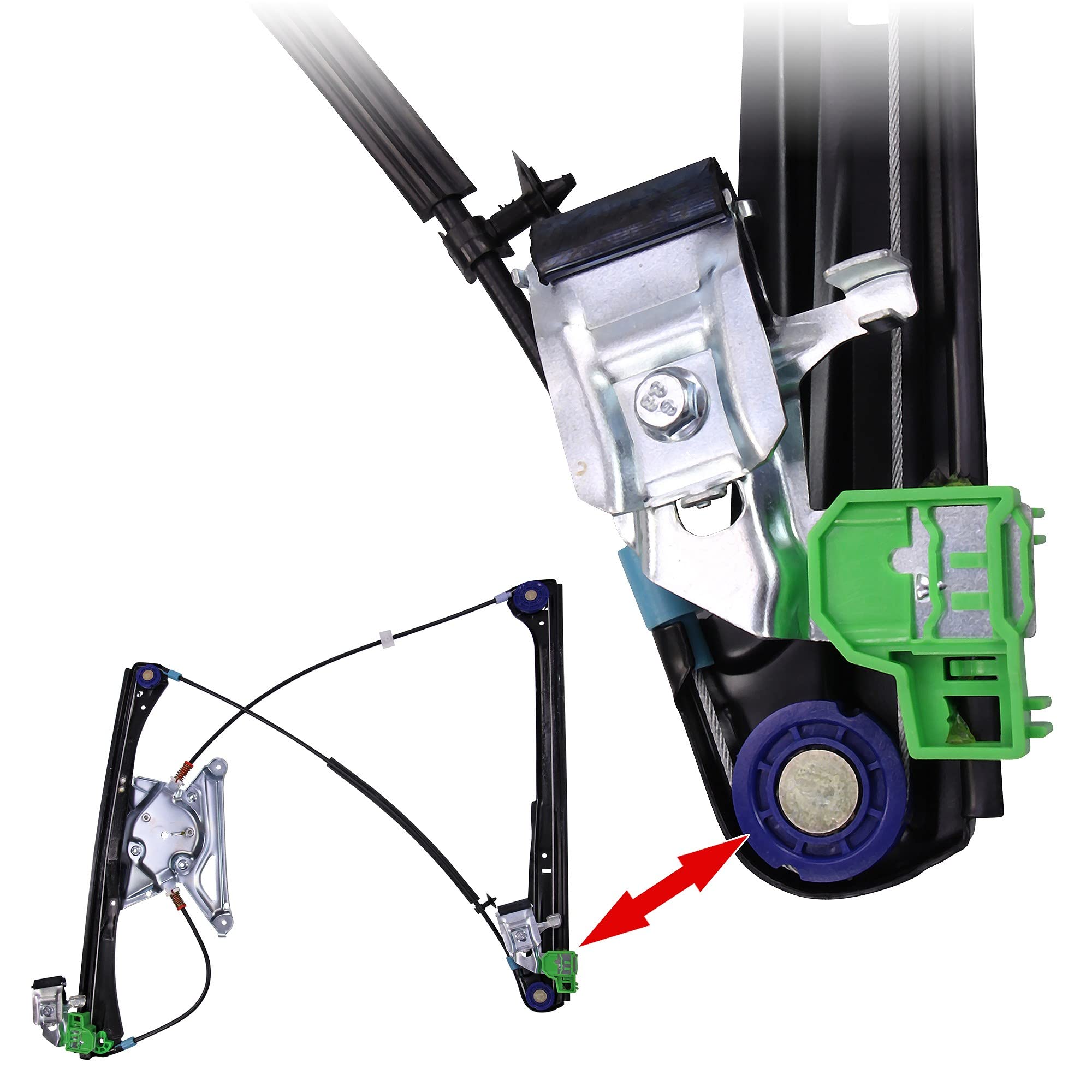 ATEC Germany 1x Elevalunas delantero izquierdo eléctrico sin motor