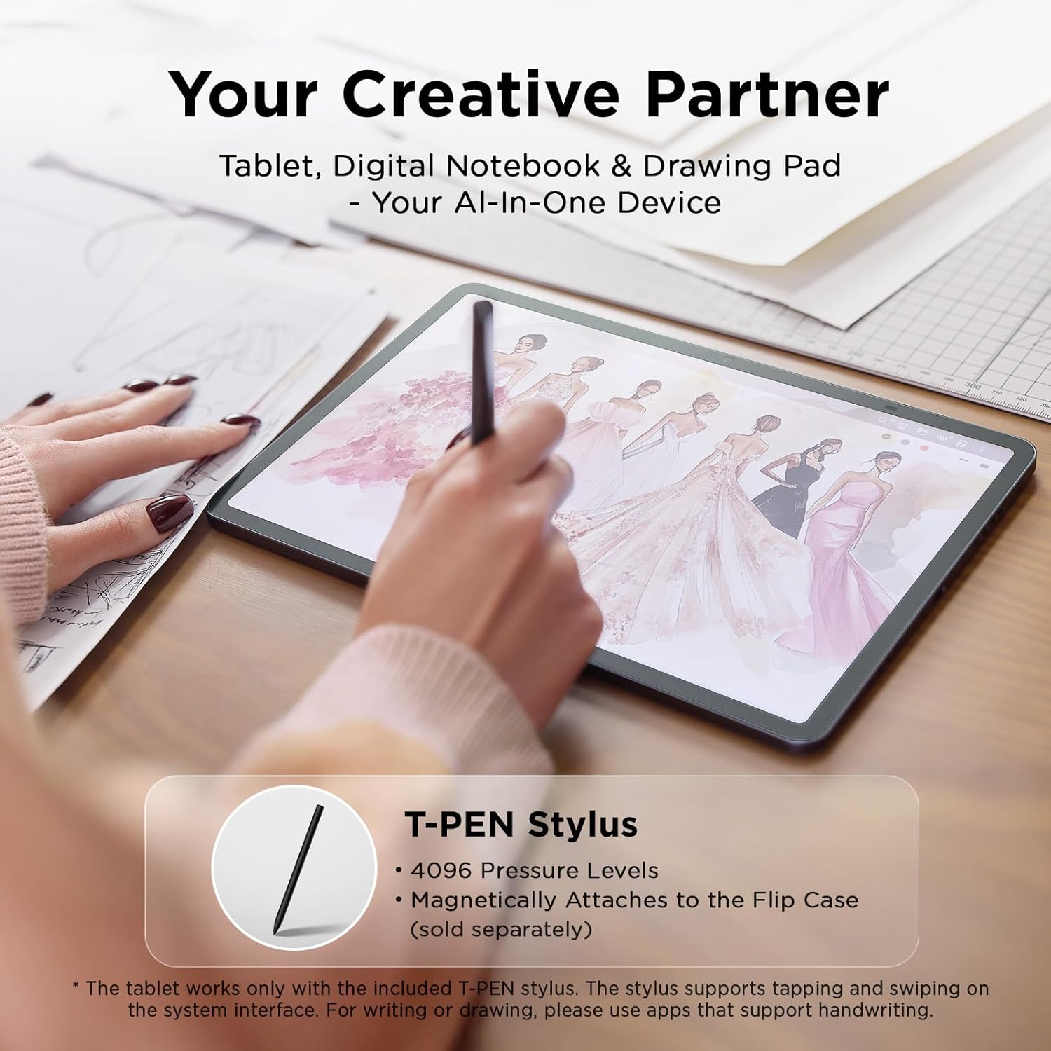 TCL NXTPAPER 11 Gen 2 Android Tablet, 11" Drawing Pad & Digital Notebook, NXTPAPER 4.0 Display, 4096-Level Stylus Compatible, Android 15, AI Tools, 6+6GB RAM, 64GB Storage, 8000mAh Battery, Gray