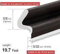 Vista 3 de Tira de sellado para puerta, tira de sellado de puerta, tira larga de aislamiento para puerta para espacios grandes, fácil de cortar a medida