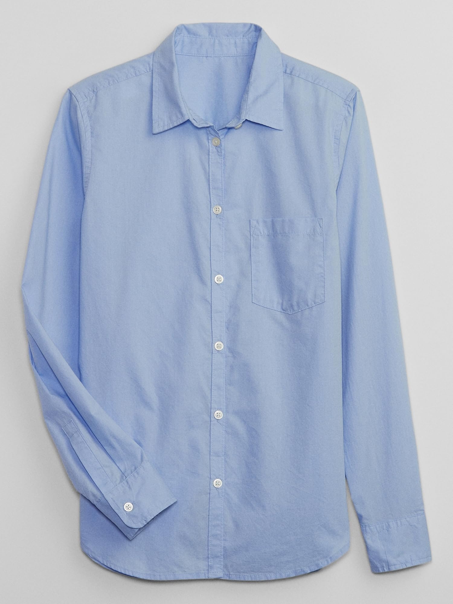 GAP Damen V-ls Classic Shirt Hemd mit Button-Down-Kragen