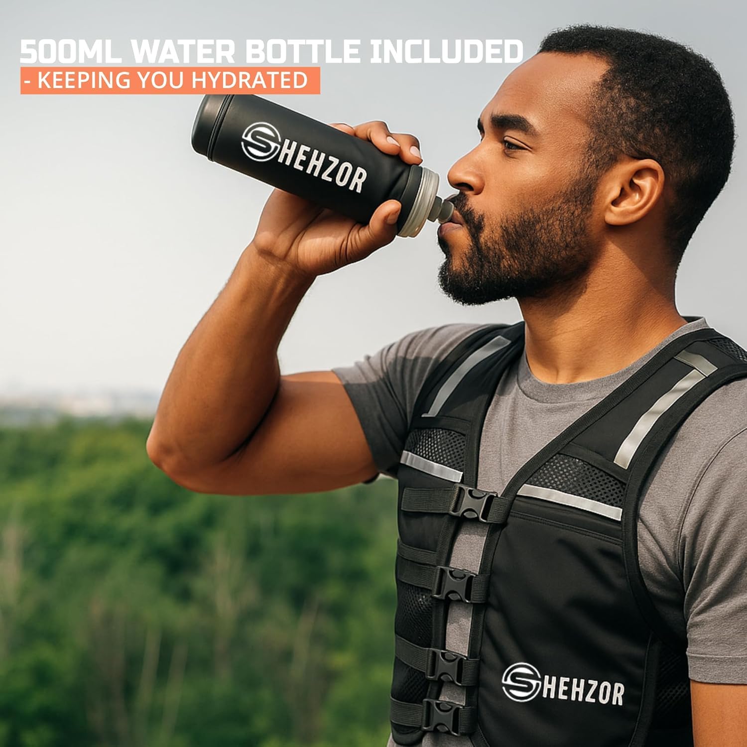 Chaleco de hidratación para correr, chaleco de hidratación Quiver, chaleco de hidratación para correr con botellas de agua duales, mochila de agua ligera para correr