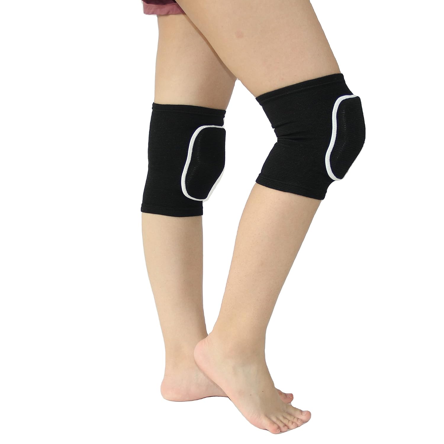 Protective Sponge Knee pads for Volleyball, Soft Breathable Knee Support Knee Brace for Adult Kids Sports Dance Football Gym Skating (Black, Small) : Sports & Outdoors