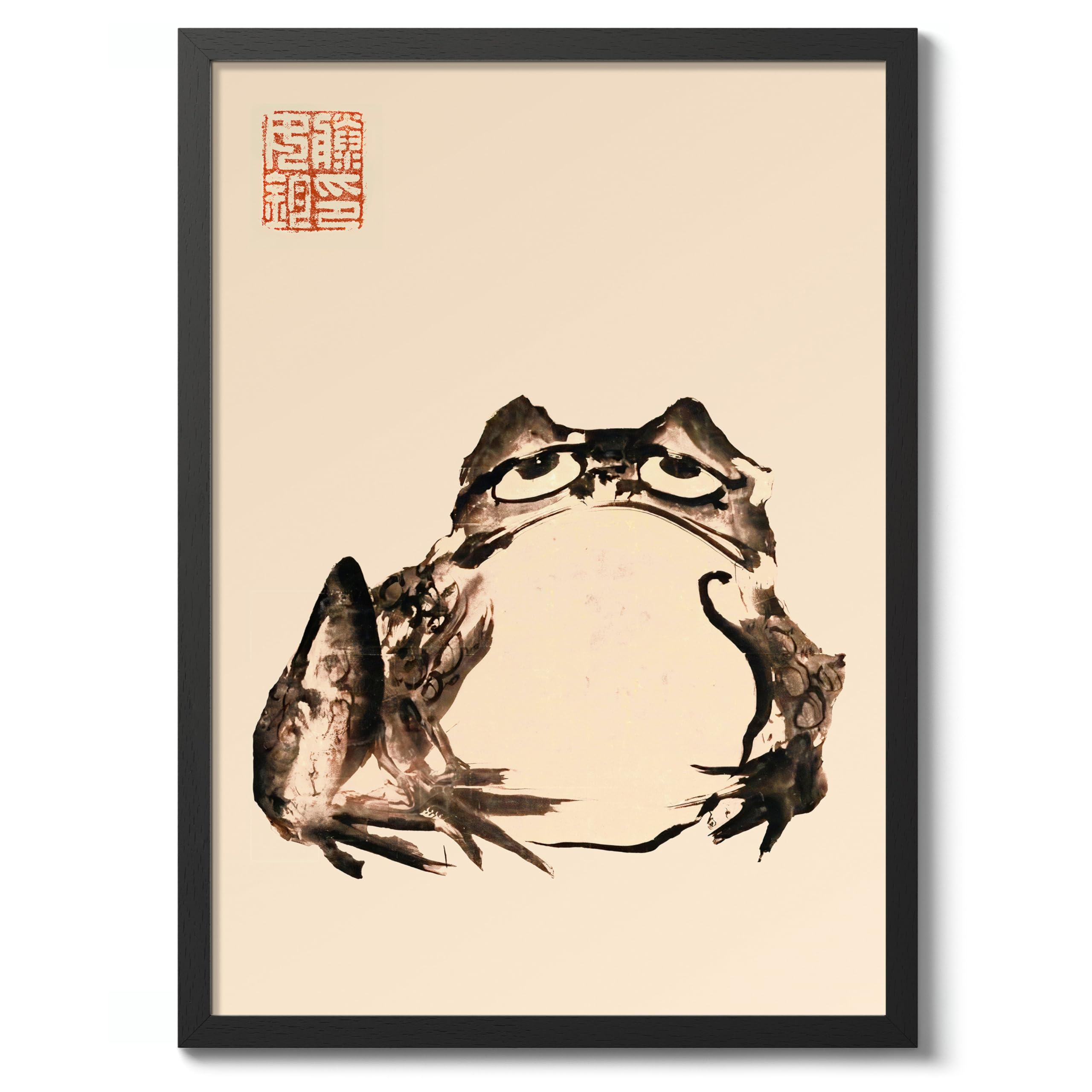 Matsumoto Hoji Sad Frog Poster, Japansese Art Woodblock Ukiyo-e Print, Framed Japanese Wall Art, Archival Matte, A4 (Print Only) - 29.7x21cm — view 20