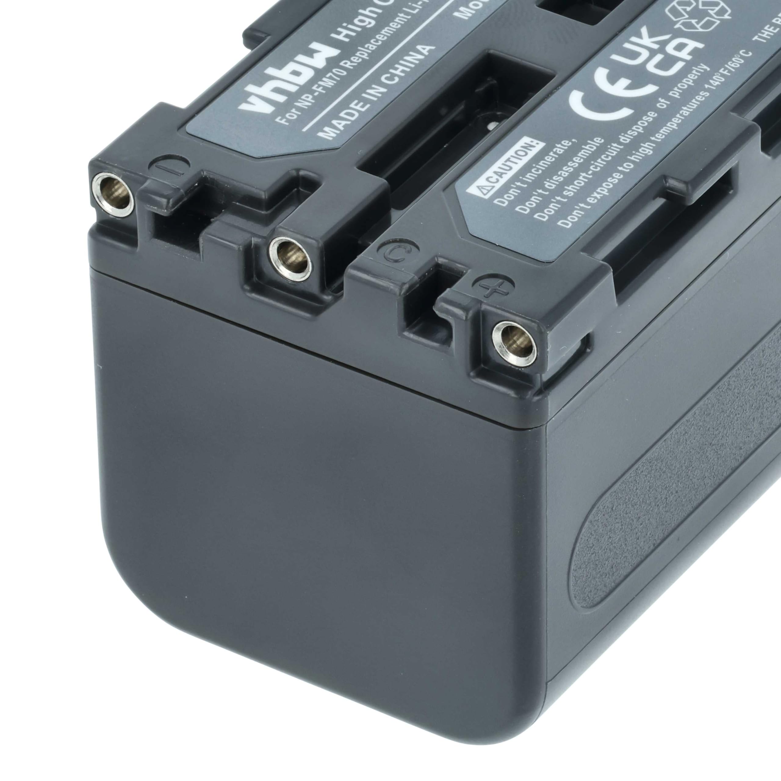 vhbw 3x batteria sostituisce Sony NP-FM30, NP-FM50, NP-FM70, NP-FM90, NP-FM91, NP-QM51 per videocamera camcorder (2000mAh, 7,2V, Li-Ion)