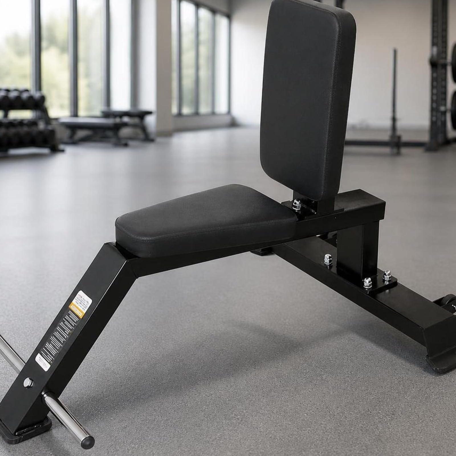 Silla Entrenamiento Estable Banca | Base Rectangular Reforzada, Silla Press Hombros Hombros, Banco Vertical con Ruedas, Gimnasio, portistas, Entrenadores