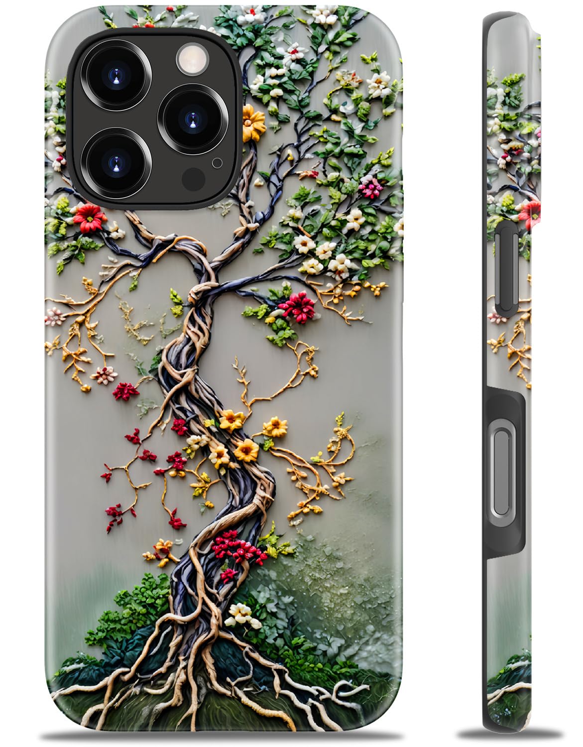 LUXMERRY for iPhone 16 Pro Case Cute - Wireless Charging Compatible - Dual-Layer Hard Shell + Silicone Cover - Protective Phone Case Aesthetic Trendy