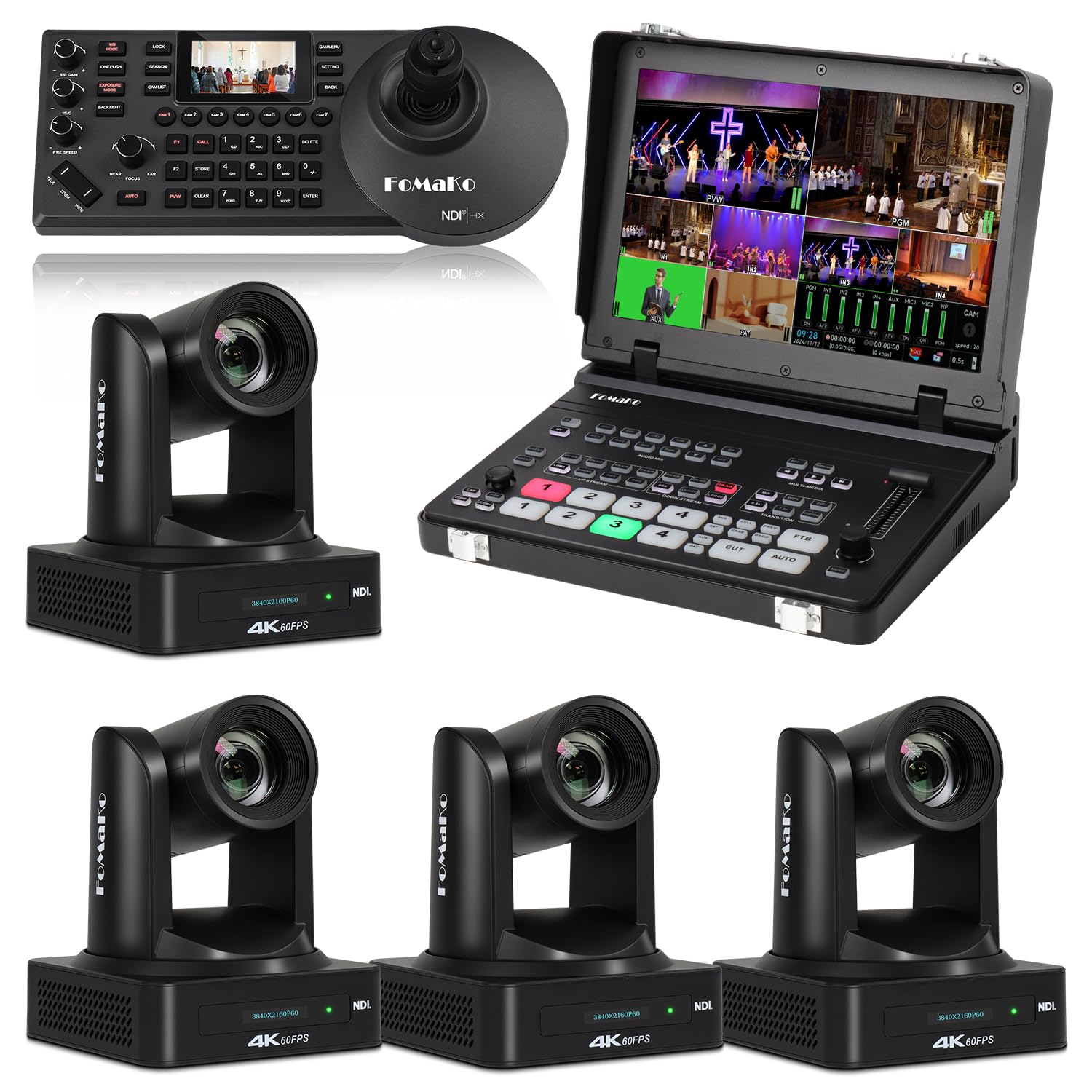 Amazon.com: FoMaKo 4K 60FPS NDI HDMI 20x Optical Zoom PTZ Camera