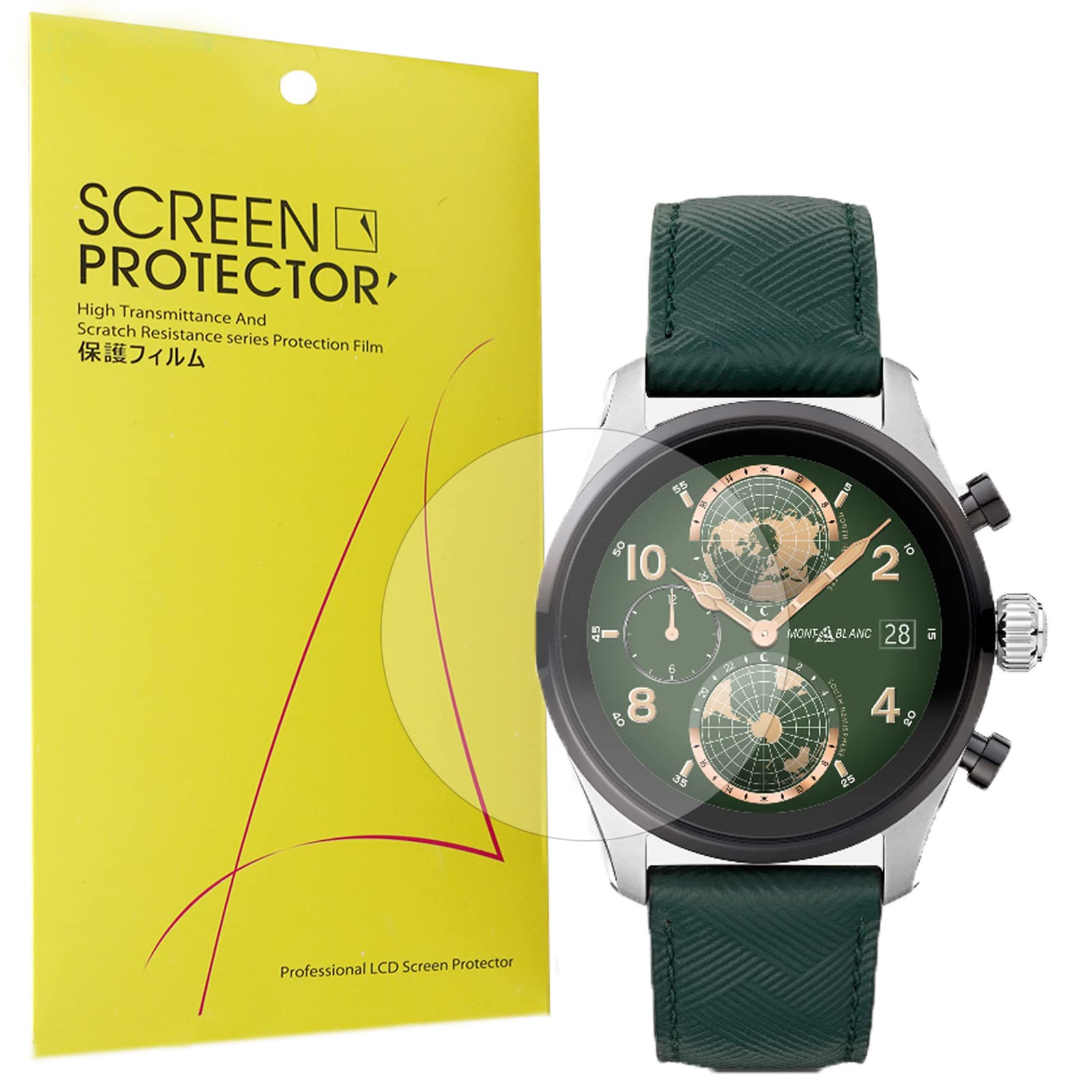 Lamshaw Summit 3 Screen Protector, [6 Pack] Full Coverage TPU Clear Film Compatible with Montblanc Summit 3 Smartwatch (6 pack)