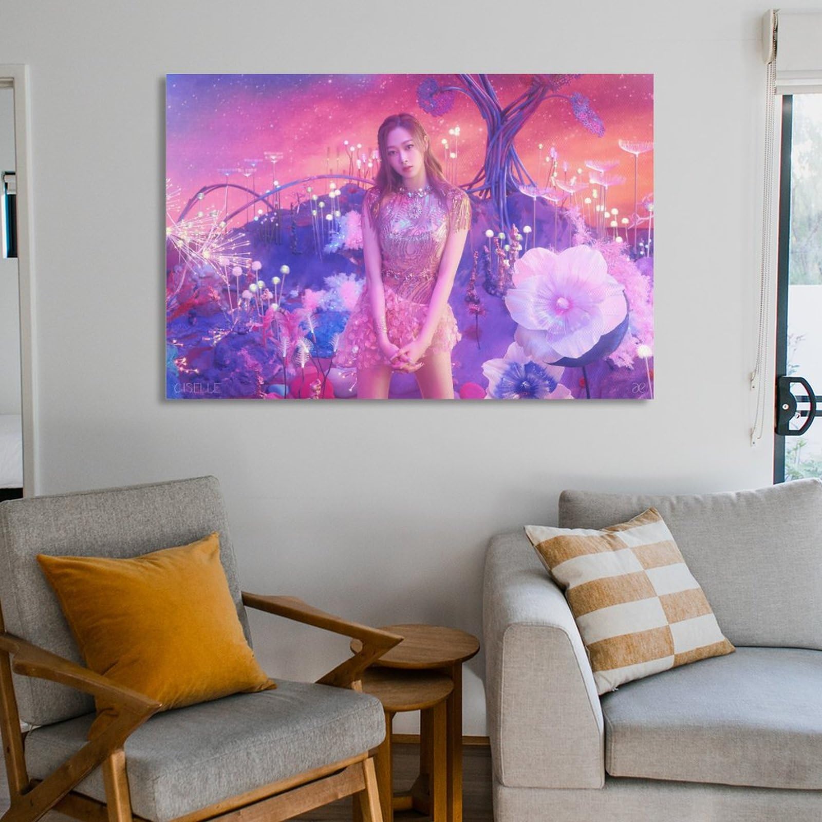 Giselle Aespa Black Mamba Prints Painting Nordic Decoration Living
