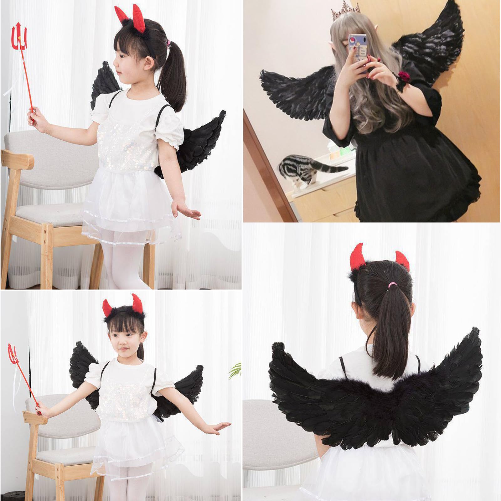 Amazon.co.jp: JK Home コスプレ 天使 翼 悪魔 エンジェル 男女 舞台用