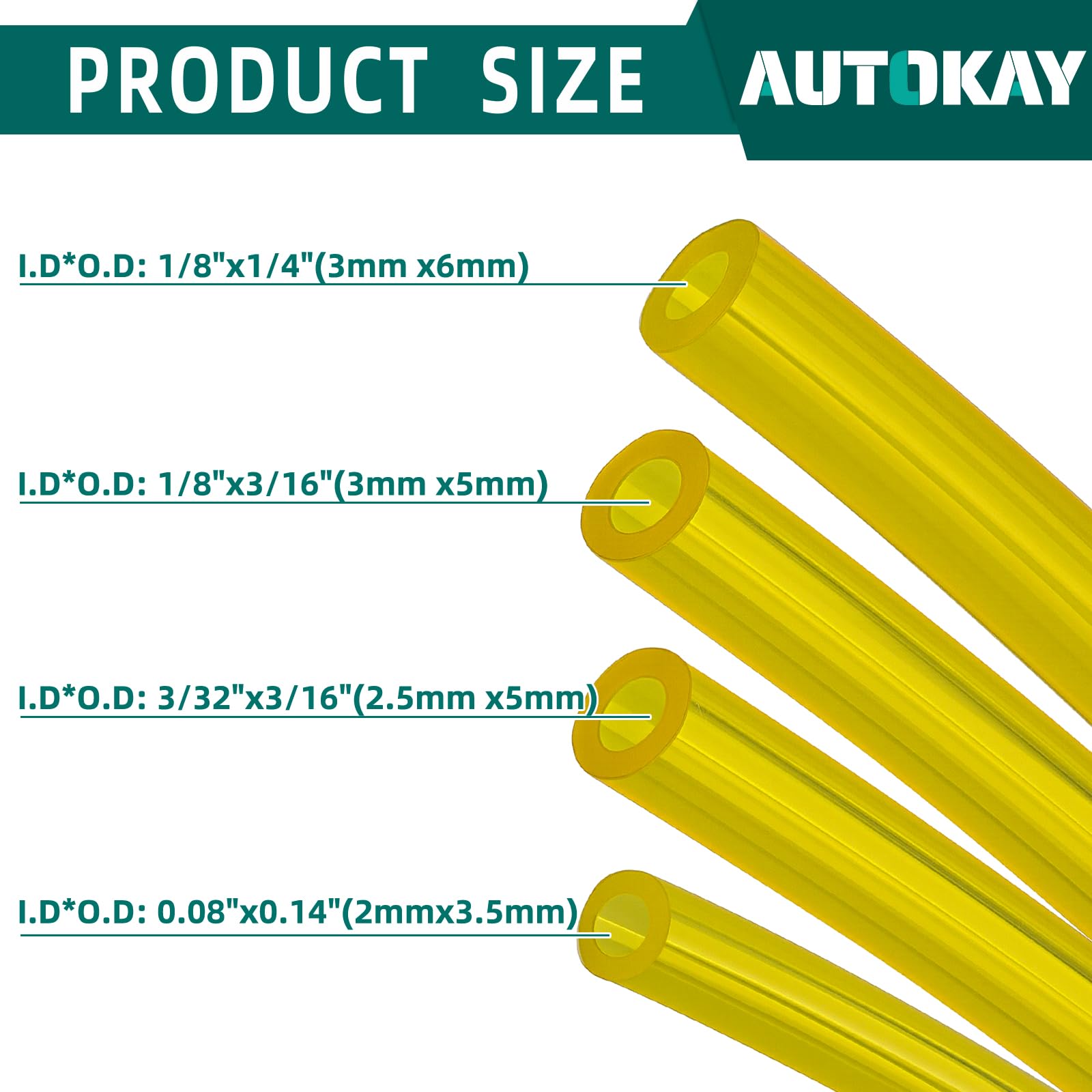 AUTOKAY Kit de manguera de gasolina y gas de 4 tamaños para Ryobi RY30530 RY26520 RY52014 Poulan 31WG PP031 PP033 PP035 motor de soplador de motosierra