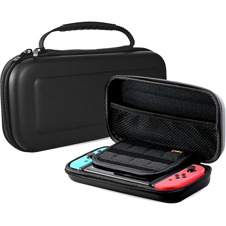 Amazon Com Procase Nintendo Switch Case Hard Shell Travel Carrying Box Case For Nintendo Switch With 8 Game Cards Holders Black Electronics