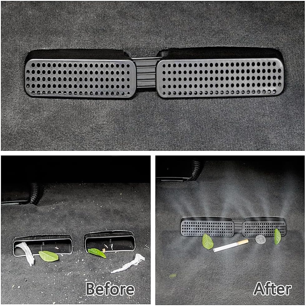 DrvixRex Car Under Seat Floor Rear AC Heater Air Conditioner Duct Vent Cap Grill Outlet Cover Trim Anti Debris Compatible With compatible with Q2 Q3 Q5 Q7 Q8 Pushbutton Switches(Q7 4MB 2016-2021)