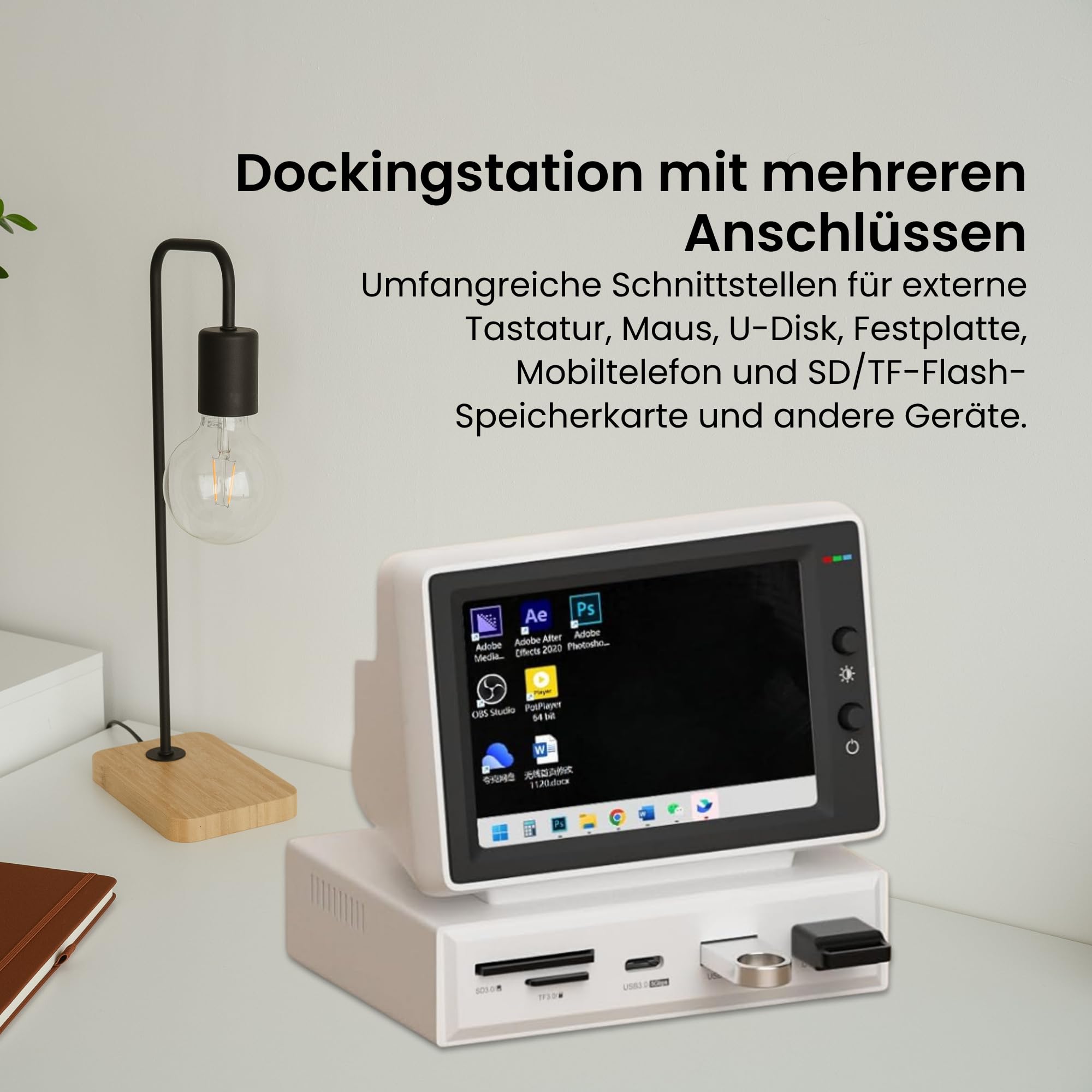未開封　新品　HAGIBIS Mini Monitor X86 USB-C Hagibis Mini PC USB C Hub with Second Screen