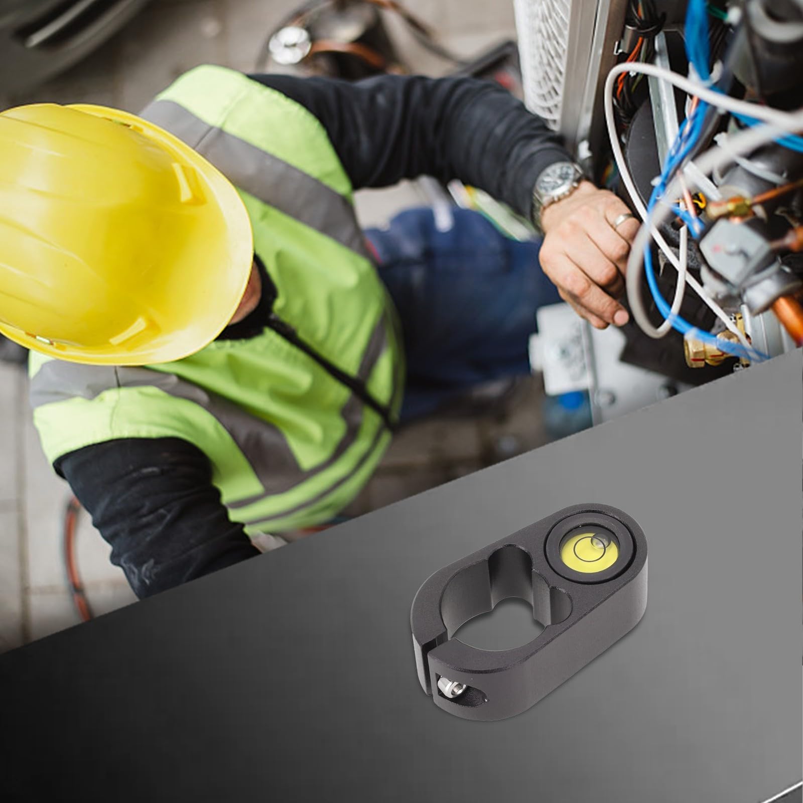 Fiala a bolla a livello centrale con supporto in lega di alluminio per pali di diametro 36 mm in applicazioni di mappatura e accessori di montaggio GPS (25 mm)