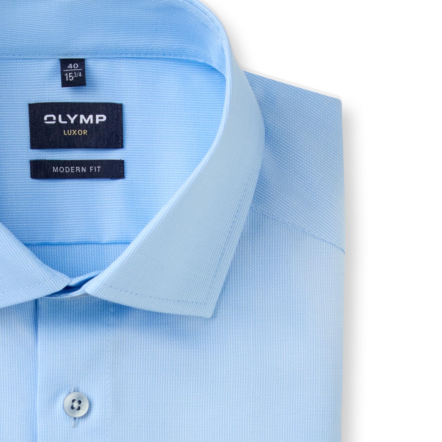 OLYMP Herren Oberhemd Kurzarm Luxor,Faux Uni,465 Modern Fit 20,19 Global Kent