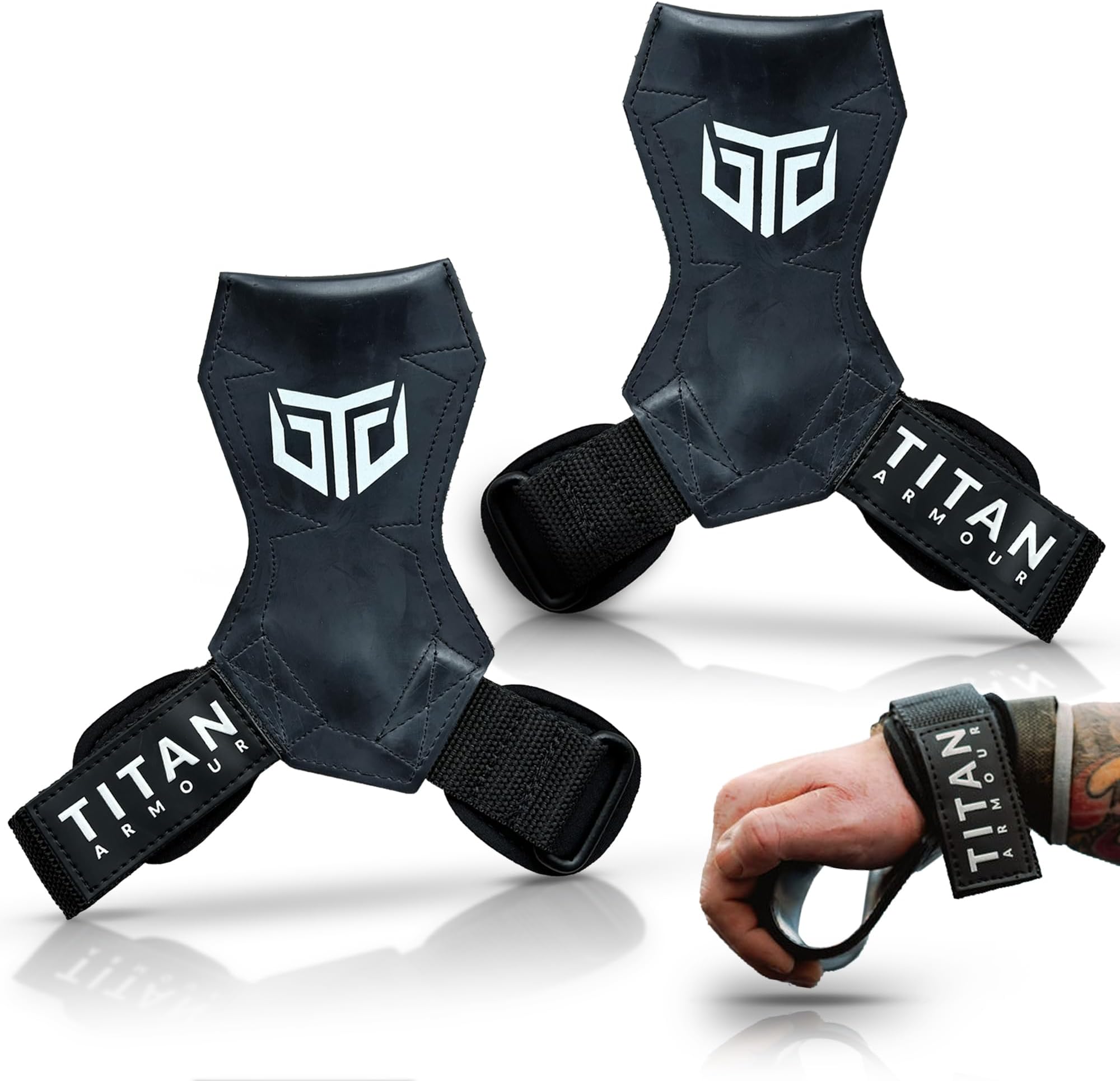 Premium Multi Grip Straps/Hooks/Gloves | Heavy Duty Weight Lifting Straps for Pull & Push Exercises | Ultimate Grip & Protection for Weightlifting & Gymnastics | Men & Women | UK Brand