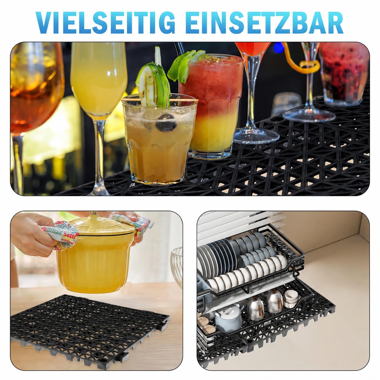 12 Stück Duschmatte rutschfest 30x30 cm, PVC rutschfeste Drainagematten mit Ablauflöchern, Modulare Spleißen Bodenmatte Rutschmatte für Dusche Badezimmer Balkon Pool, Sauna