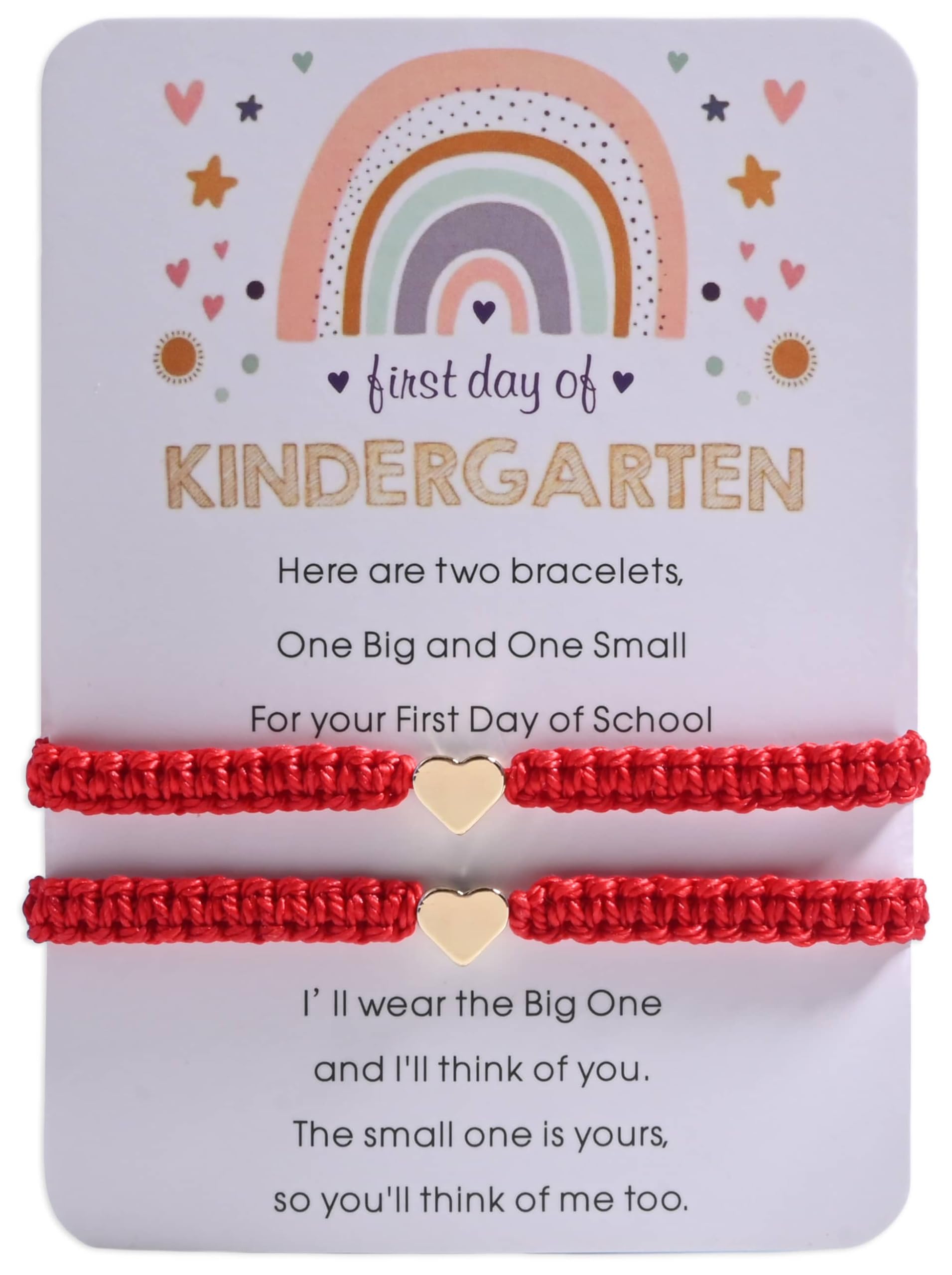 First Day Of Pre K Mommy And Me Bracelets Gifts, Back To String Matching Bracelet Set For Mom Daughter Son
