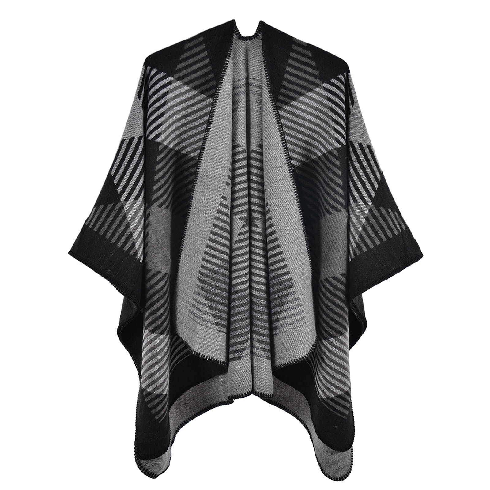 Women's Shawl Wraps Open Front Poncho Cape Oversized Sweaters Casual Cardigan Shawls for Fall Winter